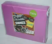 PLANET SNOOZE TWIN SHEET BED SET PINK COTTON RICH 3 PIECE BEDSHEET SET