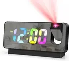 Digital Projection Alarm Clock for Bedroom, RGB Color Changing Clock with 180° R