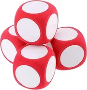 MOLUCKFU 4Pcs DIY Rounded Dice Blank Erasable Educational for Classroom Activities Safe for Games Parties Noise Fun