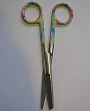 Nurses Scissors Blunt/Sharp Powder Coated Handle Pretty Bubbles