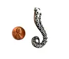 silver tentacle carbonised with pure SILVER large pendant 69cm necklace