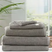 Renee Taylor Cobblestone 5 Piece Granite Towel Pack