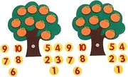 Gadpiparty 2 Sets Felt Orange Tree Counting Engaging Learning for Kindergarten Preschool Math Activities Games for Early Education Home Learning