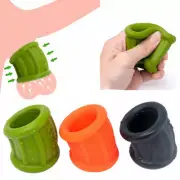 Male Scrotum Testicle Squeeze Rings Cage Stretcher CBT Enhancer Delay Ball Mens