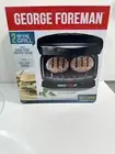 George Foreman 2 Serving Grill Compact Size Non-stick Grill New