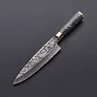 Beautiful Hand Forged Damascus Steel Chef Knife , Kitchen Knife, Kitchen Knives