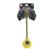 Paws & Claws Tri Sport Ball Tugger Pet Toy Yellow 18x7.8x7.8cm