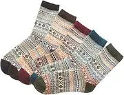[AOKWAWALIY] Outdoor Sports Socks Wool Socks Sport Socks for Men Winter Socks for Men Knitted Winter Warm Socks Fuzzy Socks Fluffy Socks Men Polyester (polyester)