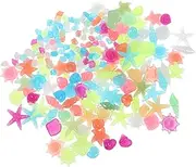 HOODANCOS 200Pcs Luminous Stones for Aquariums Glow Dark Decorative Pebbles for Flowerpots and Fish Tanks Durable and Gravel for Landscaping
