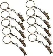 Parliky 10pcs Mini Statue of Liberty Keychain Metal Pendant Keyring for Bags Backpacks Car American Souvenir Decor for Independence Day Celebrations