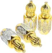 NOLITOY 4pcs Roller Bottles for Essential Oils Perfume and Massage Oils Travel-friendly Leak Containers Elegant Design for Daily Grooming and Aromatherapy