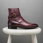 Handmade Men Maroon Jodhpurs boot, Men ankle leather boots, Mens leather boots