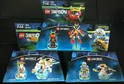 New 3 Pack LEGO Dimensions Ninjago Zane, Nya and Sensei Wu 71216, 71217, 71234