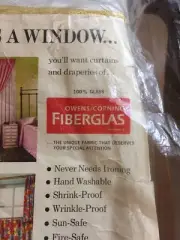 Fiberglass Curtains Drapes 2 panels 84” Length GOLD Pleated Top New In Package