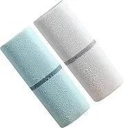 HOLIDYOYO 2Pcs Portable Toothbrush Storage Case Travel Cup Container Fine Workmanship Home Travel Use for Couples White