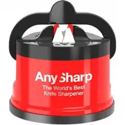 Anysharp Metal Tungsten Single Groove Knife/Blade Sharpener Kitchen Utensil Red
