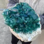 6250g Large NATURAL Green Cube FLUORITE Quartz Crystal Cluster Mineral Specimen