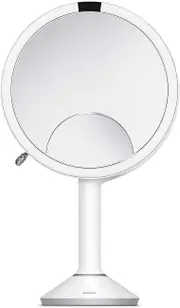 Simplehuman Cosmetic mirror with touch control of light intensity Trio sensor White stainless steel