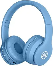 Mokata Kids Headphones Bluetooth 5.3 60H Play Time Wireless Kids Volume Limited 85 /110dB Over Ear Foldable Protection Headset with Mic AUX 3.5mm for Boys Girls Child School Pad Tablet Blue