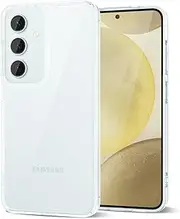[LoeoeL] for Samsung Galaxy S24 Plus Case Clear, Transparent Hybrid S25 Plus Phone Case [Hard Plastic & Soft Silicone Bumper] Acrylic Non Yellowing Thin Slim Protective Cover for Women, Crystal Clear