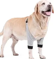 Yealay Dog Recovery Front Legs Sleeve Soft Padded Dog Elbow Brace Pet Leg Wounds Protector Dog Short Pants for Small Medium Dogs (L)