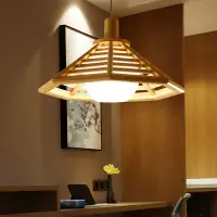 在飛比找樂天市場購物網優惠-免運 單頭餐廳吊燈 現代簡約餐廳吊燈單頭北歐創意個性日式實木