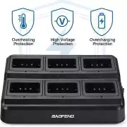 Baofeng Six Way Charger BL-5X6 for UV-5R BF-F8HP UV-5X3 Battery Walkie Talkie