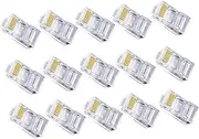 KICHOUSE 100pcs Cat Modular Network Cable Connector Stranded for High Performance Ethernet Connections Easy Installation and Compact Design for Home Office Use