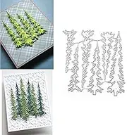 6pcs/Set Christmas Tree Metal Die Cuts, Pine Tree Plant Frame Stencils DIY Crafts Cards Cutting Dies Cuts for DIY Embossing Card Making Photo Decorative Paper Dies Scrapbooking