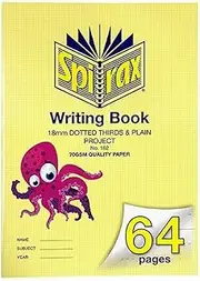 Spirax 162 A4 Writing Book with 18MM Dotted Thirds & Plain Project (64 Pages)