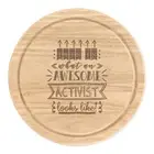This Is What An Awesome Activist Looks Like Round Chopping Cheese Board Funny