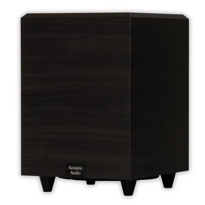 Acoustic Audio PSW8 Home Theater Powered 8" Subwoofer Black Down Firing Sub