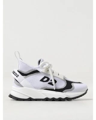 Dsquared2 551 Knit Sneakers Chunky Sole Kids White