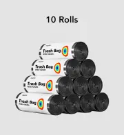 Joybos® Black Bin Bags for Bathroom with Handles 20L F62 10 rolls