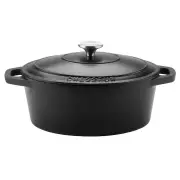 Oval French Oven /3.6L Size 27cm/3.6L in Matte Black by Chasseur-Matte Black