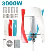 3KW Helix Wind Turbine Vertical Axis Wind Generator with MPPT Controller 12V-48V