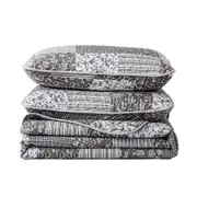 Grey Patchwork Bohemian Bedspread Quilts Coverlet Bedding Set Pillowcase