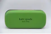New Kate Space Green Clamshell Hard Eyeglass Case & Microfiber Cloth