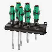 Wera 007680 Kraftform Plus Slotted/Phillips Screwdriver Set + Rack