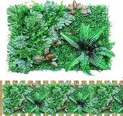 Fake Hedges Panels | Artificial Hedge Faux Shrubs Topiary Wall Panels Privacy Fence Screen - Faux Shrubs, Artificial Hedge, Artificial Leaf Vine Hedge, 15.7 * 23.6 Inches, UV Hoffti