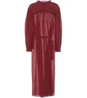 [Marant Etoile] Marant Etoile Perkins cotton voile maxi dress AU 8 red
