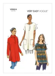 VOGUE SEWING PATTERN 8924 MISSES 4-14 EASY LOOSE-FITTING PULLOVER TUNICS / TOPS