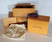 Authentic LOUIS VUITTON Medium Drawer Box 7x5x4" Cloth Bag Ribbon Receipt