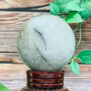388g Natural Black Tourmaline Crystal Ball Quartz Sphere Meditation Healing