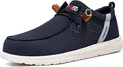 LARNMERN Slip On Steel Toe Shoes Men Lightweight Comfortable Lounging Walking Sneakers Steel Toe Loafers