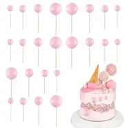 24 Pieces Pk Cake Decorations Ball Cake Topper 4 Size Mi Pastel Balloon Cake