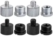 8 Pack Mic Stand Adapter Microphone Stand Thread Adapter 5/8 Female to 3/8 Ma