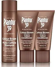 Plantur 39 Caffeine Shampoo and Conditioner Set for Brown Brunette Hair | Conceal Hairline and first Greys | Unique Formula Supports Hair Growth | 250ml Shampoo and 2x 150ml Conditioner