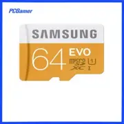 Genuine Samsung EVO 64GB 48MB/s MicroSDXC UHS-I Class 10 Card W/Adapter