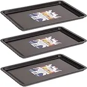 Non Stick Baking Trays for Oven Non Stick, Set of 3 Baking Trays, Baking Sheet, Oven Trays, Cooking Tray, Baking Tray,(32x23x1.5 cm)